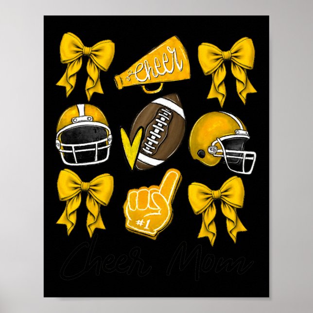 Poster Arco de Futebol Cheer Mãe Amarelo (Frente)