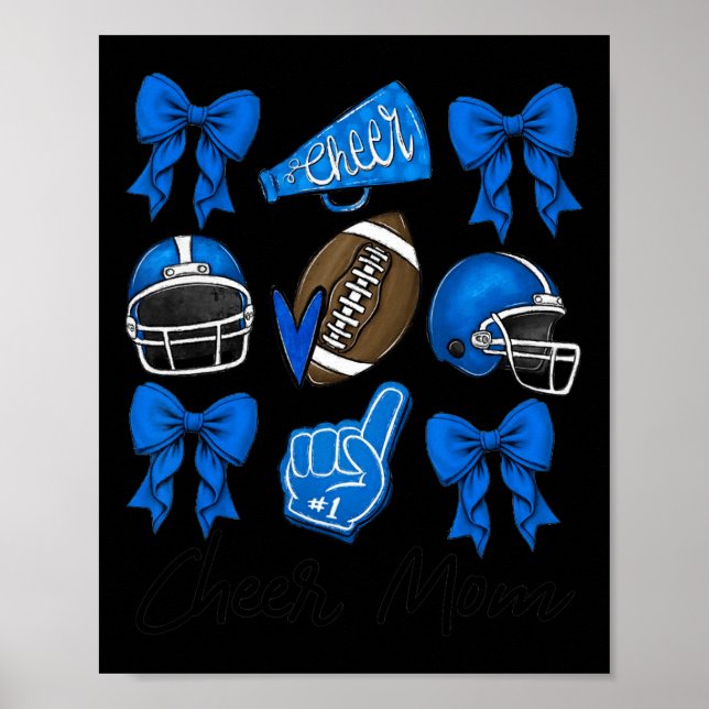 Poster Arco de Futebol Cheer Mãe Blue (Frente)