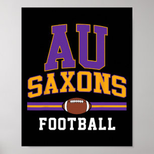 Poster Arco de Futebol da Universidade Alfred Saxons Vint