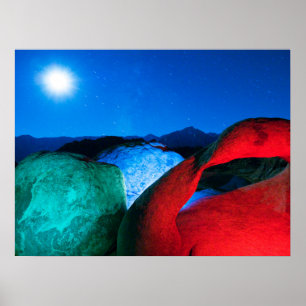 Poster Arco de Möbius & Rochas   Alabama Hills, Califórni