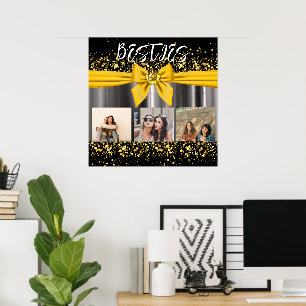 Poster Arco de Na moda Besties Melhores Amigos Colagem de