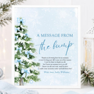 Poster Arco de Natal Uma Mensagem Do Bebê Em Gestação