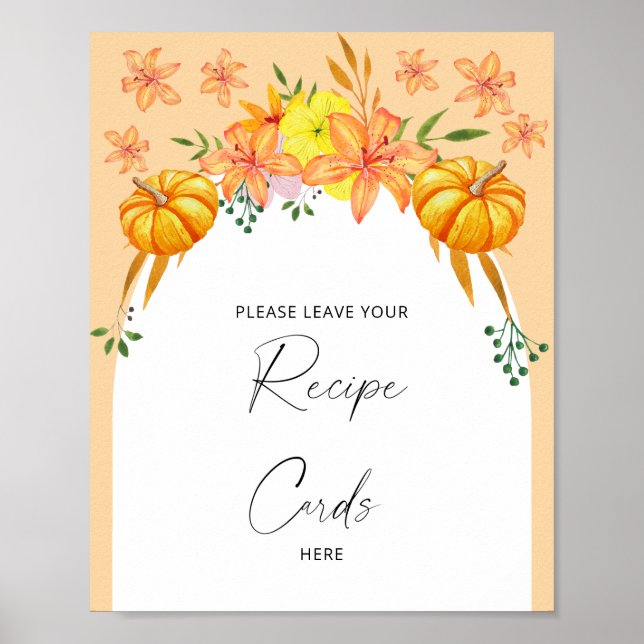 Poster Arco de outono - Sua receita aqui (Frente)
