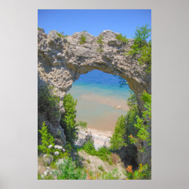 Poster Arco de Rocha na Ilha Mackinac, Michigan