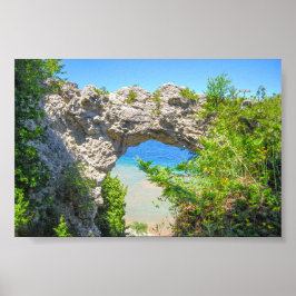 Poster Arco de Rocha na Ilha Mackinac, Michigan