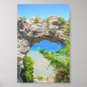 Poster Arco de Rocha na Ilha Mackinac, Michigan