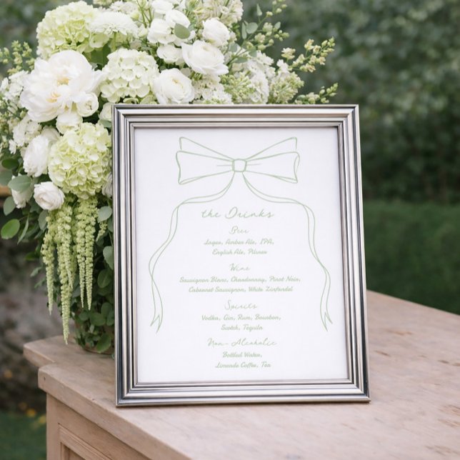 Poster Arco desenhado à mão, branco e Bar verde (Criador carregado)