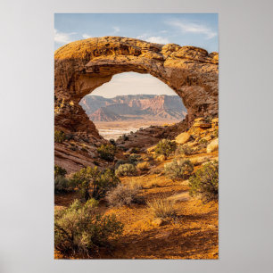 Poster Arco do Deserto de Arenito no Cartaz Cênico da Man
