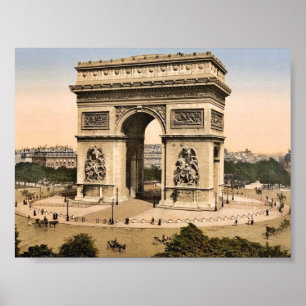 Pôster Arco do Triunfo, de l'Etoile, classi de Paris,