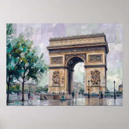 Poster Arco do Triunfo, Paris, França