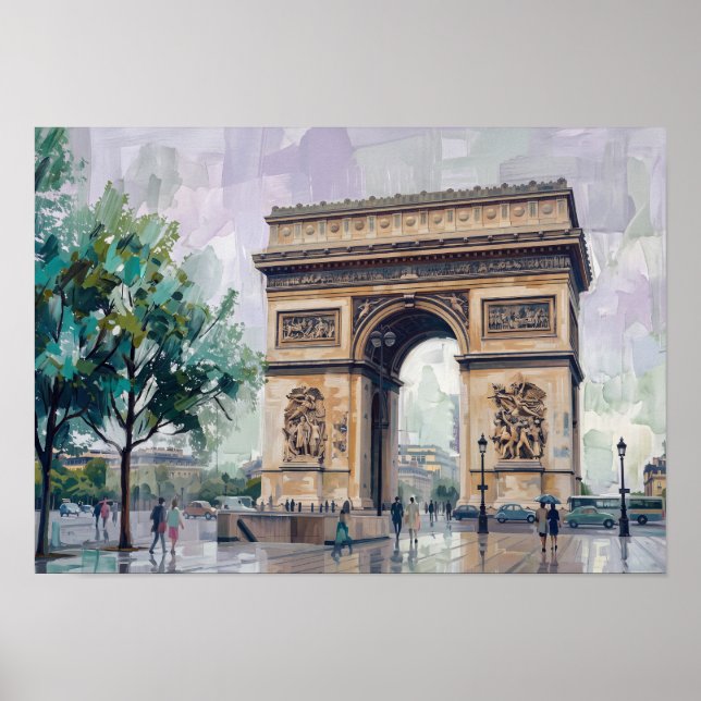 Poster Arco do Triunfo, Paris, França (Frente)