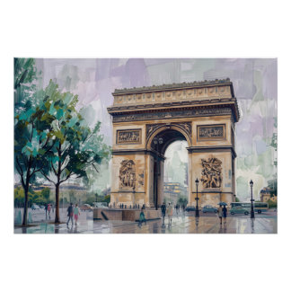Pôster Arco do Triunfo, Paris, França