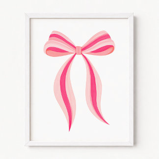 Poster Arco e Fita Rosa Minimalista