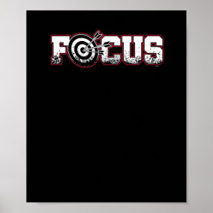 Poster Arco e seta do Bullseye do arqueiro do tiro ao