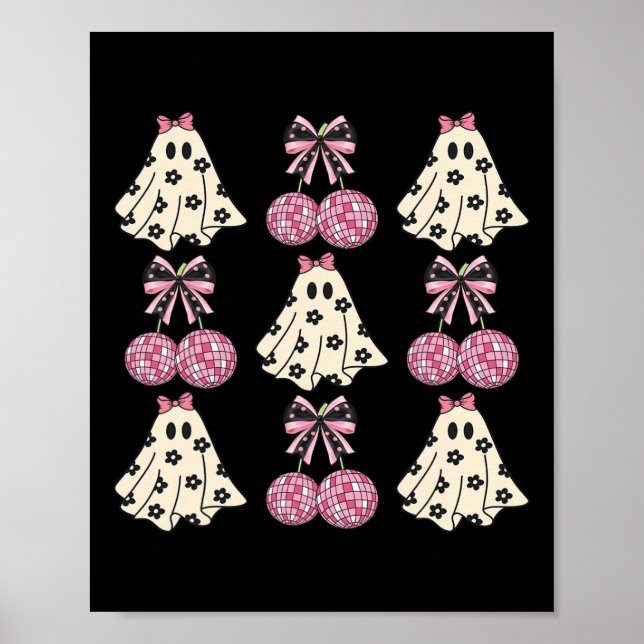 Poster Arco Fantasma Ghost de Halloween Coquette Bonito (Frente)