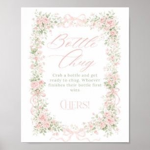 Poster Arco Floral Bebê em Flor Menina Toma-Toda Garrafa