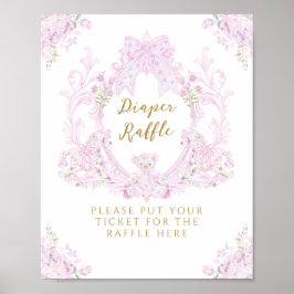 Poster Arco Floral Teddy Bear Chá de fraldas de descanso