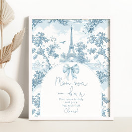 Poster Arco francês Toile de Jouy bar Momosa