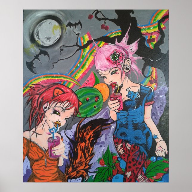 Poster 'Arco-íris Bacon & Juice' (Frente)