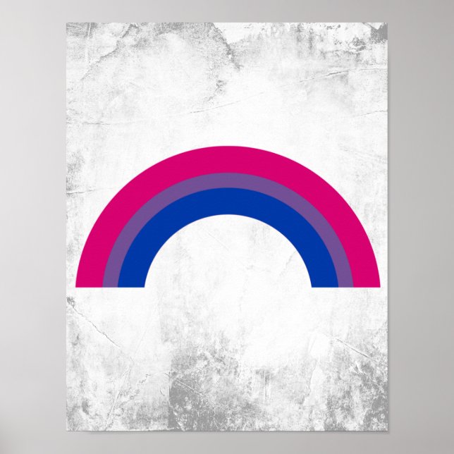 Poster Arco-íris Bissexual (Frente)
