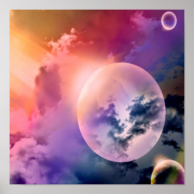 Poster arco-íris bolha (Frente)