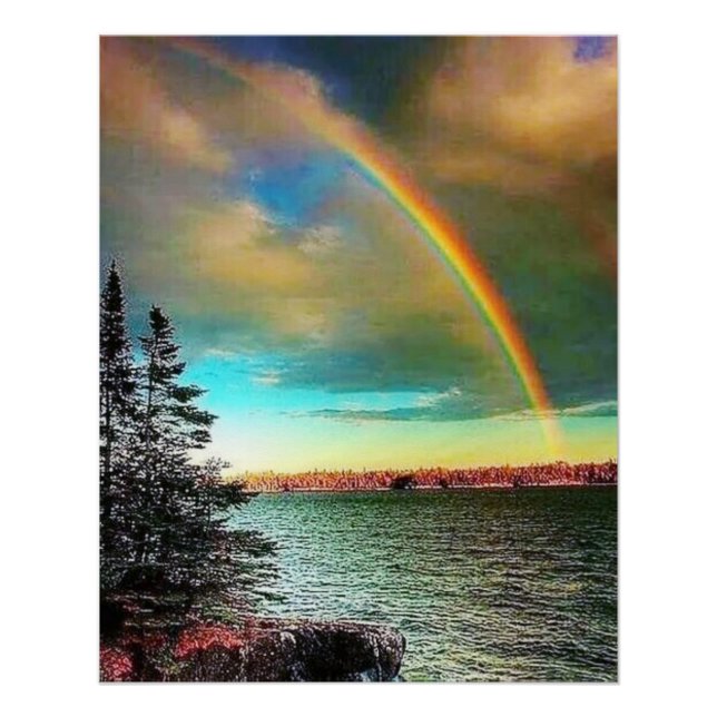 Pôster arco-íris celestial (Frente)