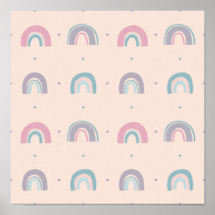 Poster Arco-Íris Colorido Pastel nº 6