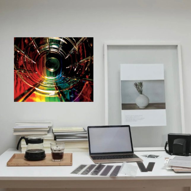 Pôster Arco-Íris com Lápis abstrato (Criador carregado)