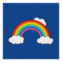Arco-íris com Nuvens Brancas