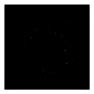 Pôster Arco-íris de Estrelas do Céu Negro