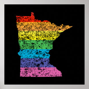 Pôster arco-íris de Minnesota