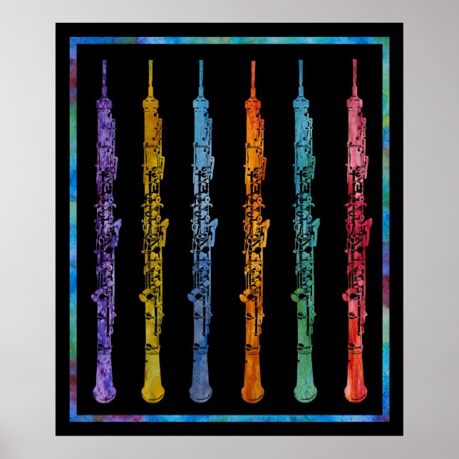 Poster Arco-íris de Oboes (Frente)