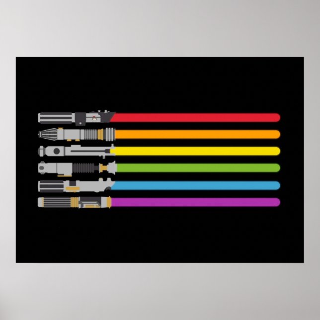Poster Arco-íris de Sabre de Luz (Frente)