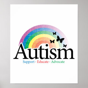 Pôster Arco-íris do autismo