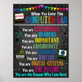 Poster Arco-Íris do laboratório do computador