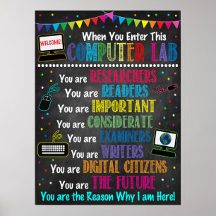 Poster Arco-Íris do laboratório do computador