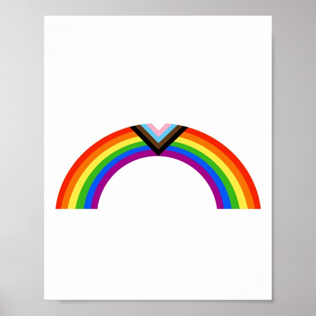 Poster Arco-íris do Orgulho Progresso (Frente)