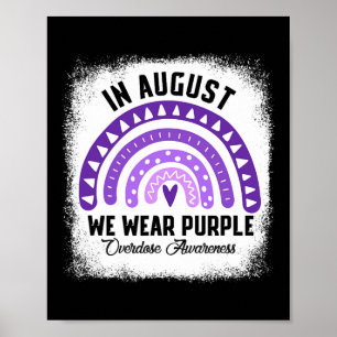 Poster Arco-Íris Em Agosto Vestimos Awarenes De Sobredosa
