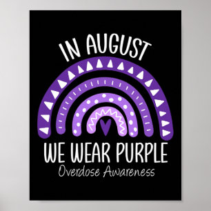 Poster Arco-Íris Em Agosto Vestimos Awarenes De Sobredosa