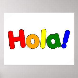 Poster Arco-Íris Espanol Alô: Espanol Iris Hola