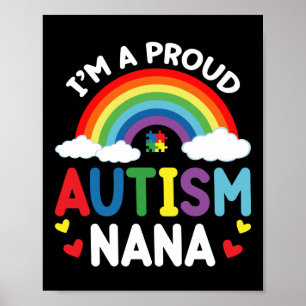 Poster Arco-Íris Eu sou um Autismo Orgulhoso Nana Autismo