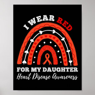 Poster Arco-Íris Eu Visto Vermelho Para Minha Doença Card