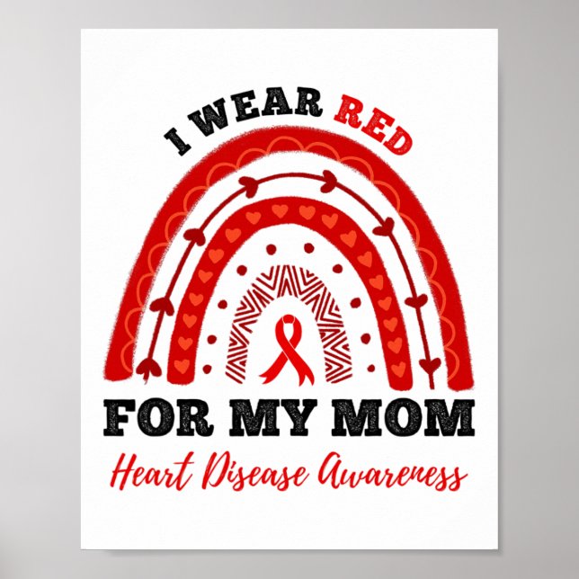 Poster Arco-Íris Eu Visto Vermelho Para Minha Mãe Doença  (Frente)
