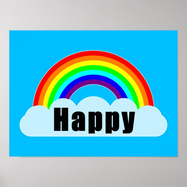 Poster ARCO-ÍRIS - Feliz (Frente)