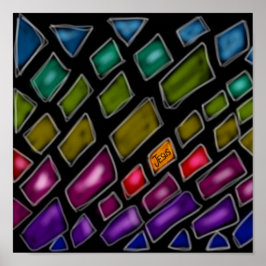 Poster Arco-Íris "Jesus A Luz do Mundo"