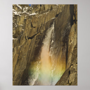 Pôster Arco-íris na Cachoeira Superior de Yosemite em Yos