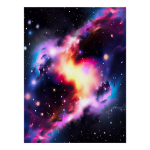 Pôster Arco-Íris Nebula Olho Galáxia Poster brilhante