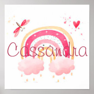 Poster arco-íris personalizado