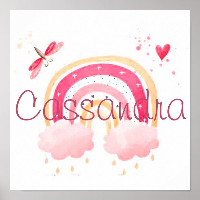 Poster arco-íris personalizado (Frente)