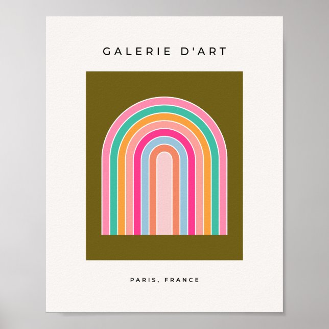 Poster Arco-Íris Retroativo Colorido (Frente)